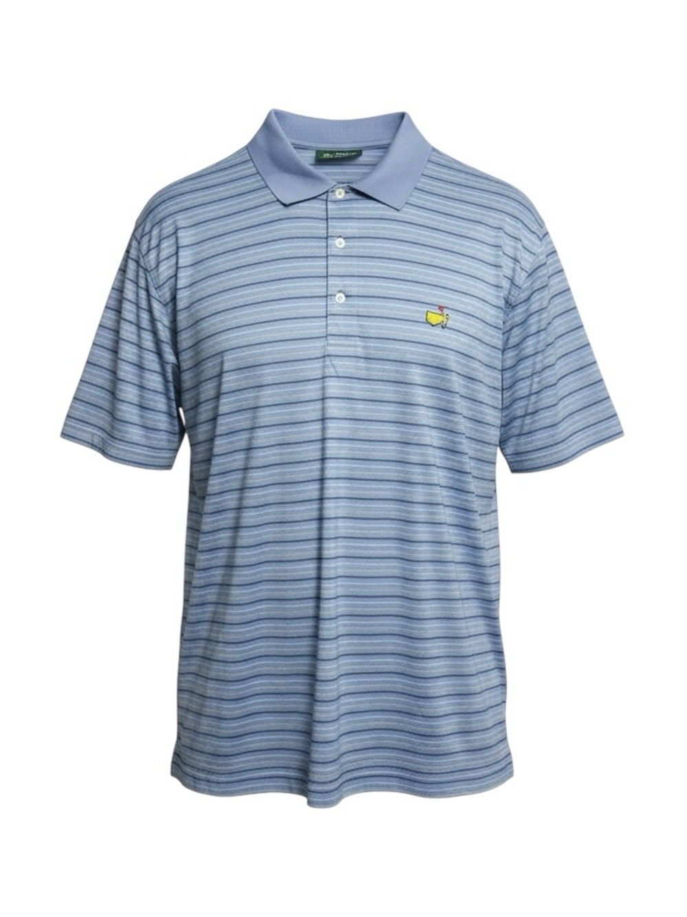 Amen Corner Masters Golf Polo Short Sleeve Striped Blue Pima Cotton Size XL